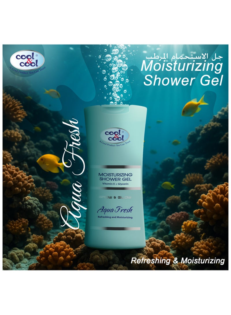 Cool & Cool Glow & Glow Moisturizing Body Shower Gel Aqua Fresh, 400 ML - Image 5
