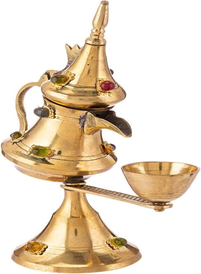 AKDC Brass Dallah L(12cm) xW(5cm) xH(17cm) Gold - Image 5