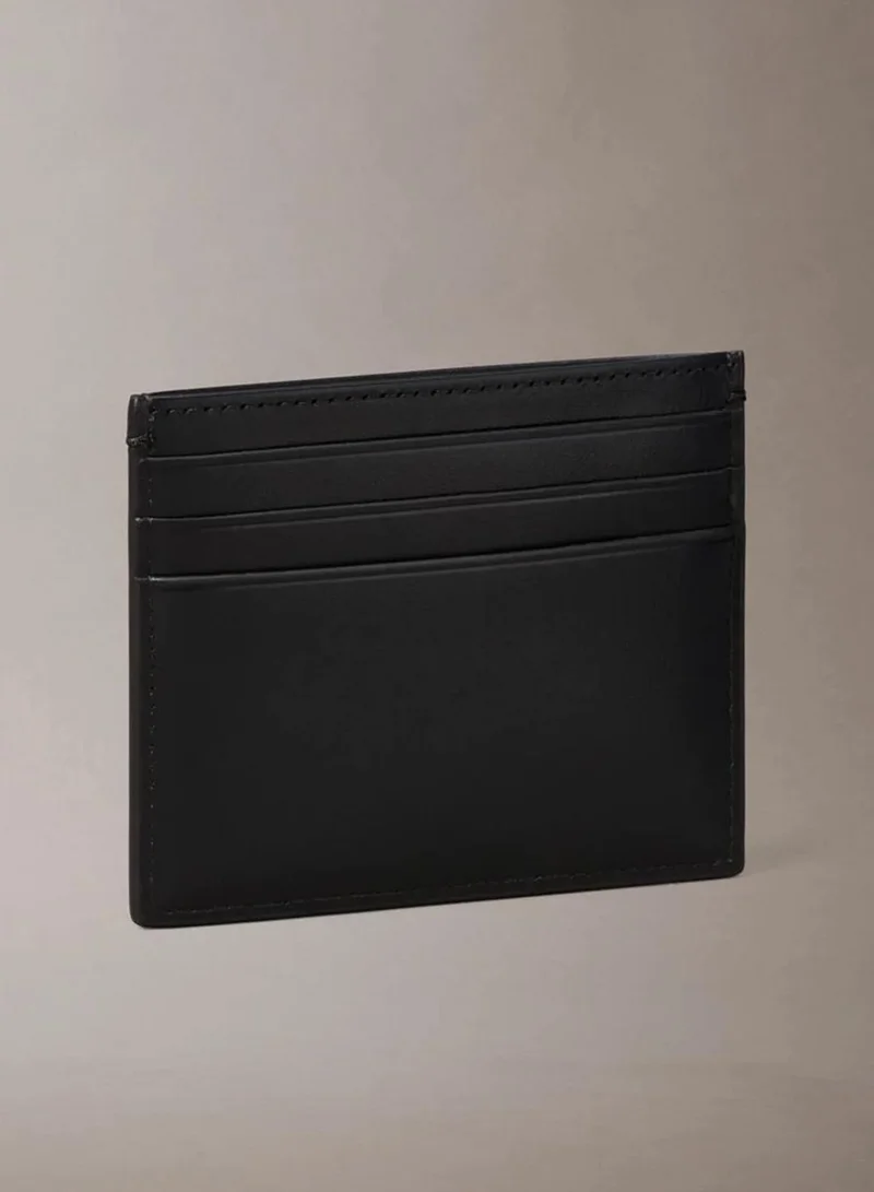 Calvin Klein Black Leather RFID Logo Cardholder for Men | Best Price UAE