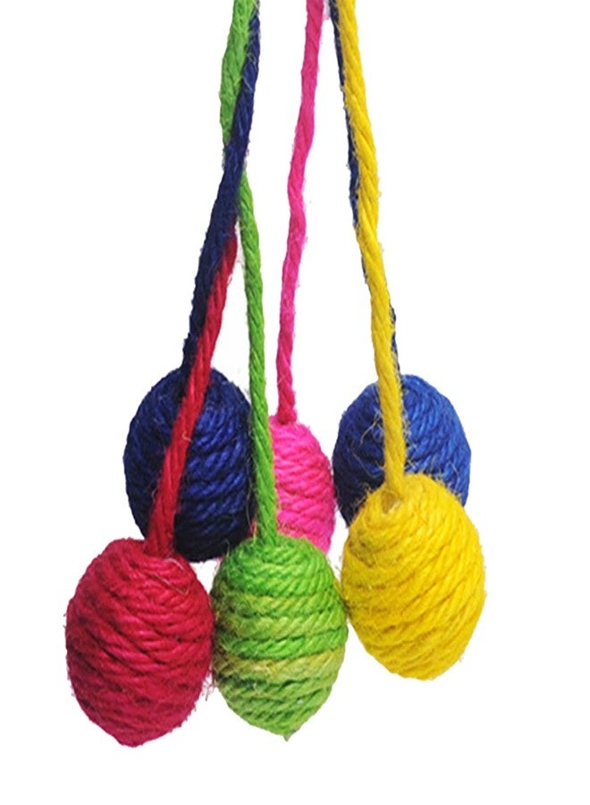 Leefasy Hanging Interactive Cat Toy Sisal Rope Ball, Eco Friendly Self Play Bite and Wear Resistant Pets Interactive Toy Cat Rope Ball for Indoors Cats - Image 5