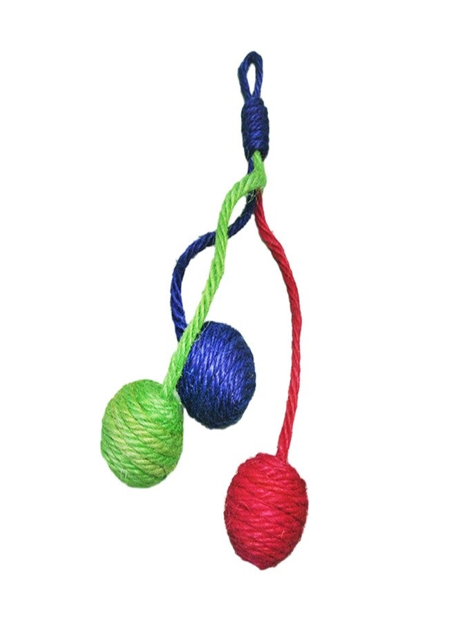 Leefasy Hanging Interactive Cat Toy Sisal Rope Ball, Eco Friendly Self Play Bite and Wear Resistant Pets Interactive Toy Cat Rope Ball for Indoors Cats - Image 1