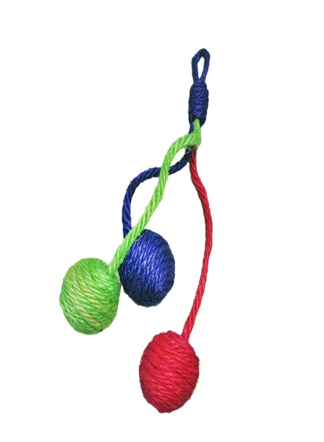 Leefasy Hanging Interactive Cat Toy Sisal Rope Ball, Eco Friendly Self Play Bite and Wear Resistant Pets Interactive Toy Cat Rope Ball for Indoors Cats - Image 2