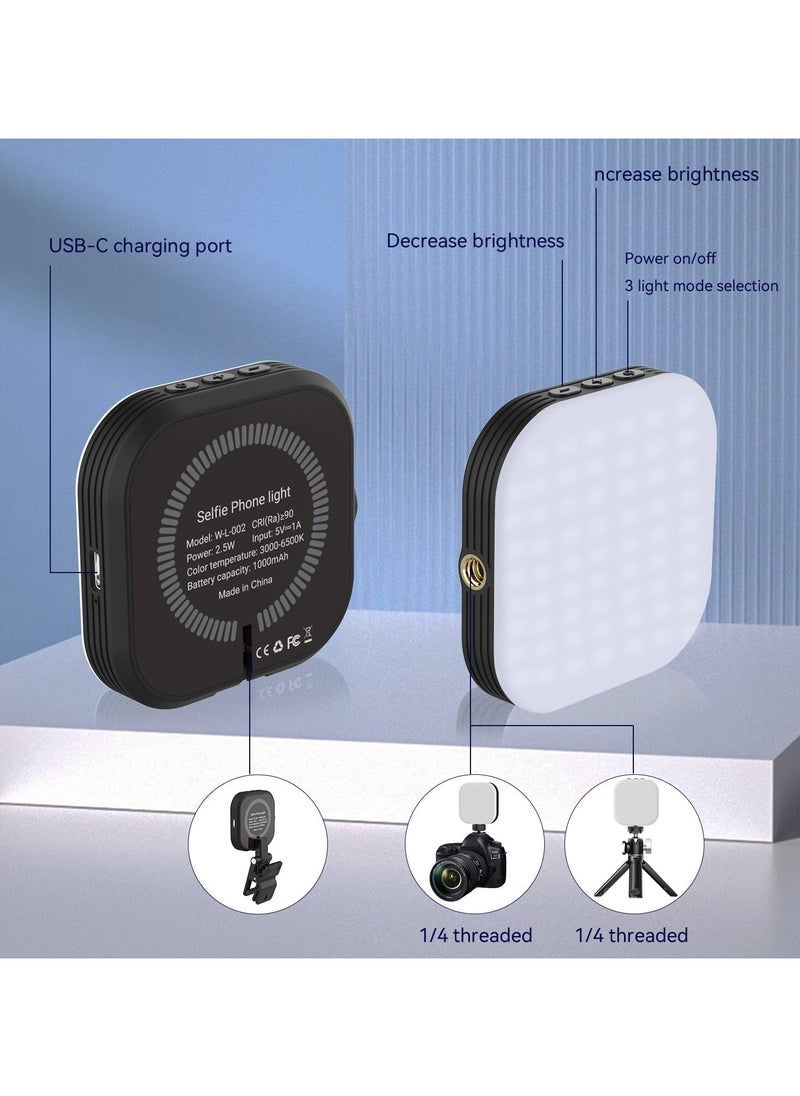 TIGER Mini Magnetic Phone Selfie Light Compatible with iPhone Magsafe, Clip on Pocket Light for Tablet Laptop Computer Zoom Video Call TikTok YouTube Video Recording Phone Filming Makeup - Image 2