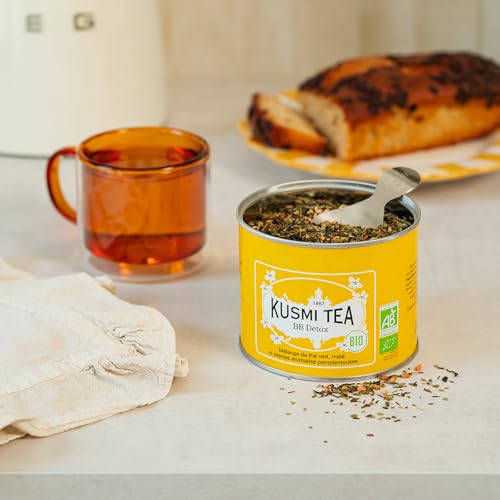 Kusmi Tea - BB Detox - Iconic Detox Tea - 100% Organic - Blend of Green Tea, Mate & Grapefruit - Organic Flavored Yerba Mate Tea - Loose Leaf - Tin Box of 3.5 oz - Quantity for about 50 cups - Image 4
