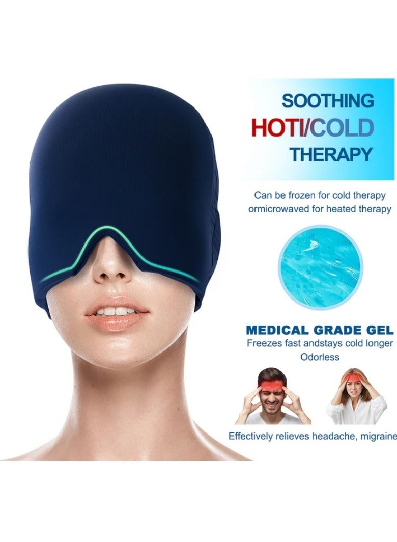 Generic Migraine Relief Ice Cap | Cold Therapy for Headaches | Full Head Wrap Design | Natural Cold Pain Relief | Relieve Migraine Pressure - Image 1