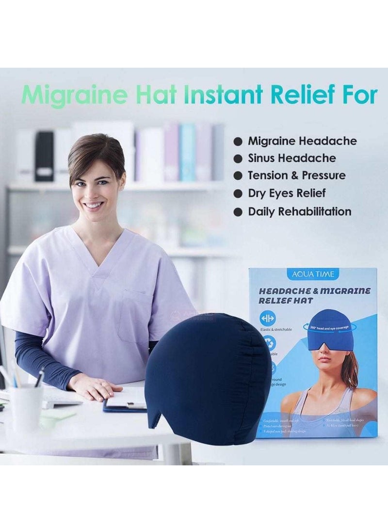 Generic Migraine Relief Ice Cap | Cold Therapy for Headaches | Full Head Wrap Design | Natural Cold Pain Relief | Relieve Migraine Pressure - Image 5