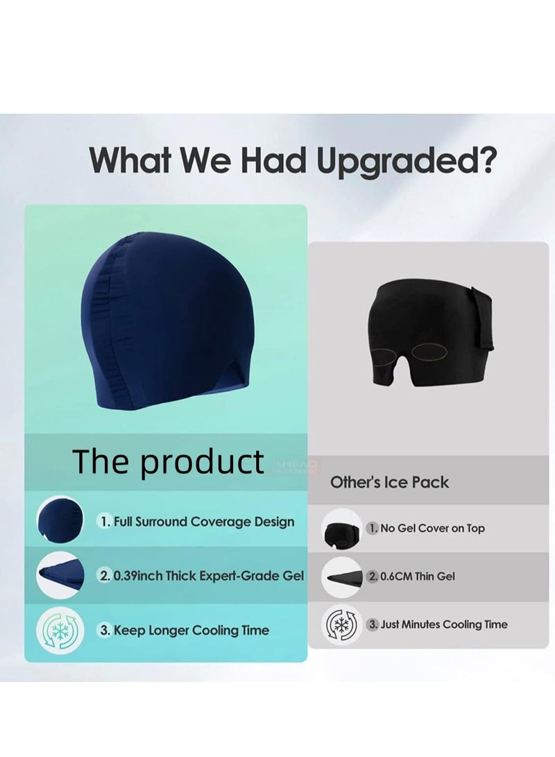 Generic Migraine Relief Ice Cap | Cold Therapy for Headaches | Full Head Wrap Design | Natural Cold Pain Relief | Relieve Migraine Pressure - Image 4