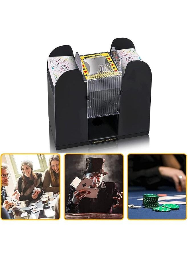 BLUE CORAL - 6 Deck Automatic Playing Card Shuffler, Battery Operated Electric for Blackjack and Playing Card Games - Image 1