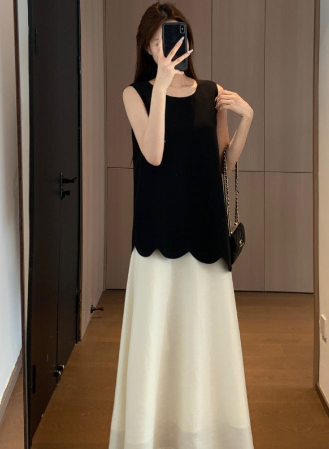 Yailla Tencel Acetate Linen Vest Dress 