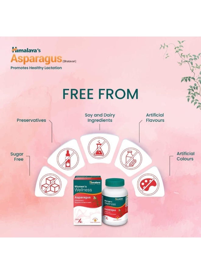 هيمالايا منذ عام 1930 الأعشاب الهليون (شاتافاري) ، ويدعم صحة المرأة ، ويعزز الرضاعة الصحية ، كبسولة الخضروات العشبية - Image 5