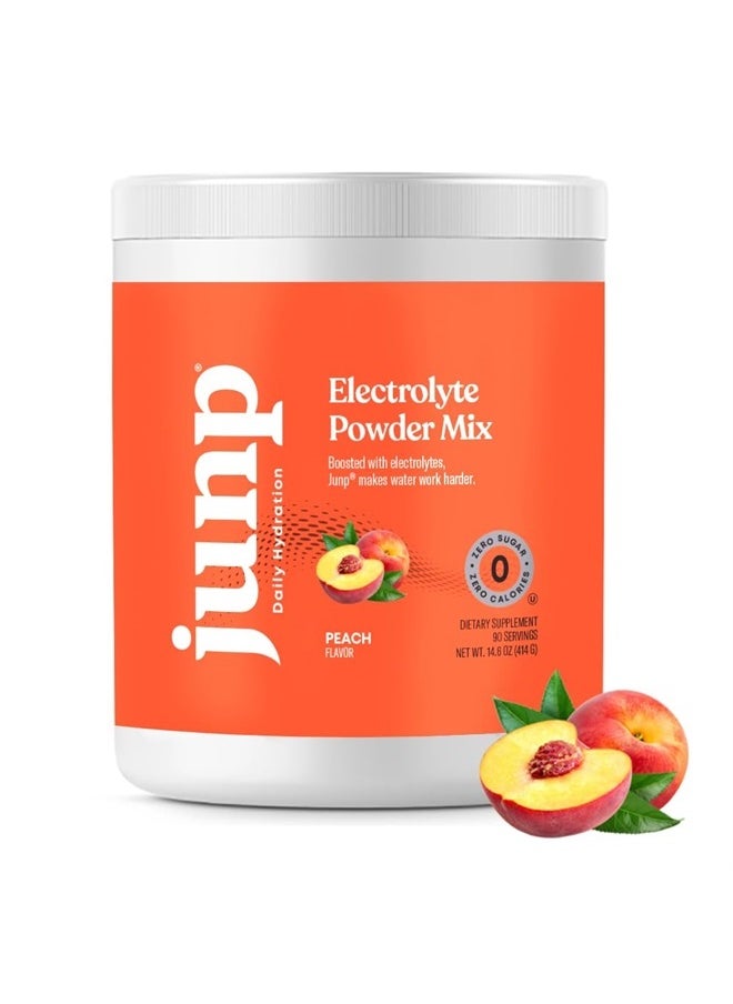 JUNP Hydration Electrolyte Powder, Electrolytes Drink Mix, Hydration Mix, Sugar Free, Gluten Free, 0 Calories, 0 Carbs, Keto Friendly, NON - GMO Kosher, 90 Servings. (Peach)  - Image 1