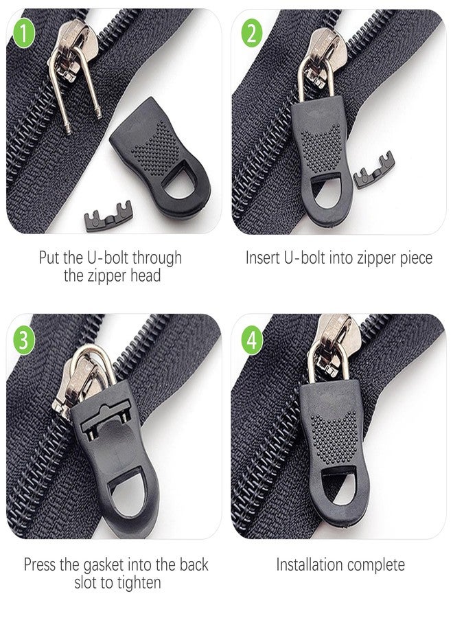 CeroDimo 20 Pcs Universal Zipper Repair Kit, Fixer Sliding Teeth, Replacement, Paracord Zipper Pulls for Jackets, Luggage, Backpacks, Pants, Boots, Tents - Image 5