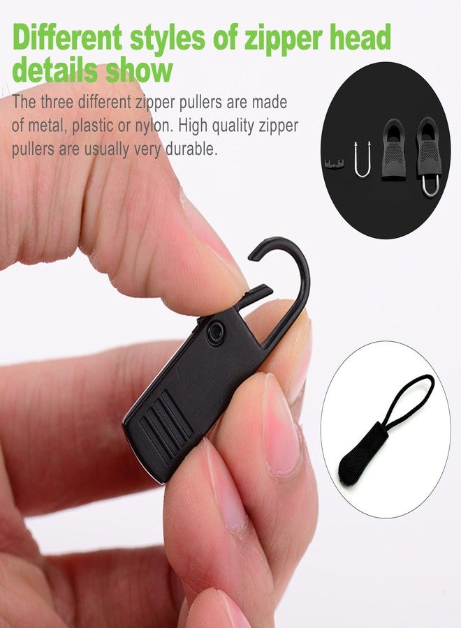 CeroDimo 20 Pcs Universal Zipper Repair Kit, Fixer Sliding Teeth, Replacement, Paracord Zipper Pulls for Jackets, Luggage, Backpacks, Pants, Boots, Tents - Image 3