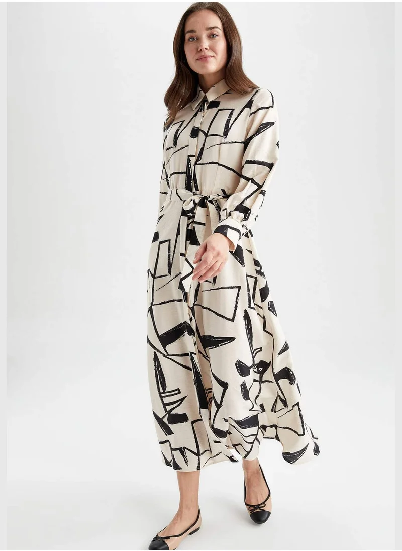 DeFacto Woman Long Sleeve Woven Dress