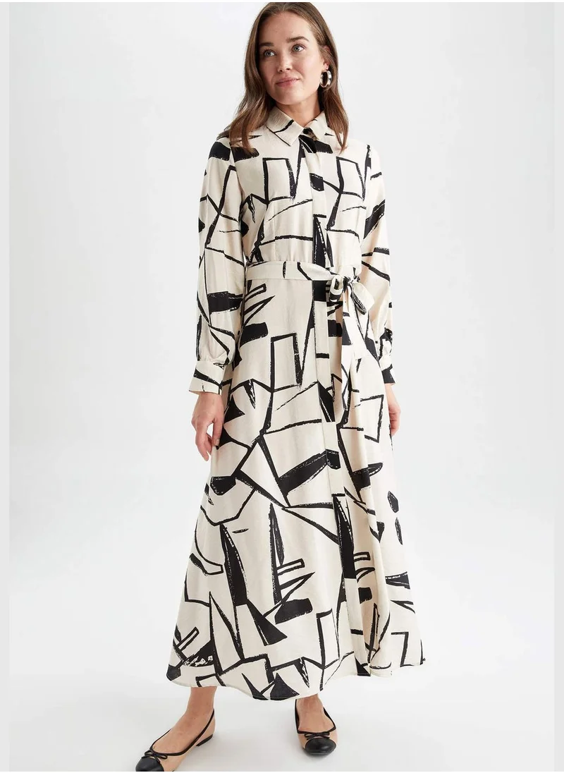 DeFacto Woman Long Sleeve Woven Dress