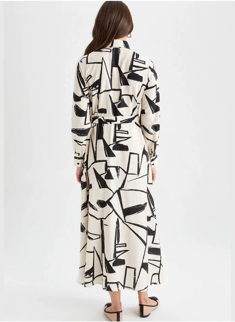 DeFacto Woman Long Sleeve Woven Dress