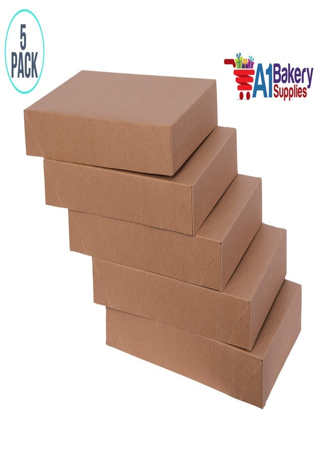 مستلزمات أيه1 باكيري علب هدايا من A1 Bakery Supplies، علب قمصان رجالية ونسائية، علب تغليف، علب هدايا ملابس مع أغطية، عبوة من 5 قطع (بني كرافت...) - Image 2