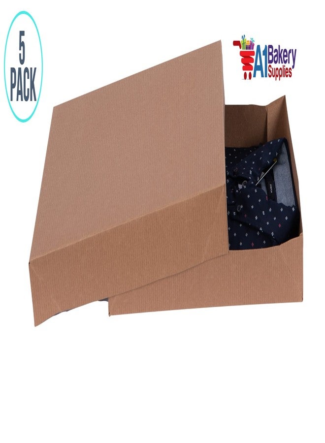 مستلزمات أيه1 باكيري علب هدايا من A1 Bakery Supplies، علب قمصان رجالية ونسائية، علب تغليف، علب هدايا ملابس مع أغطية، عبوة من 5 قطع (بني كرافت...) - Image 3
