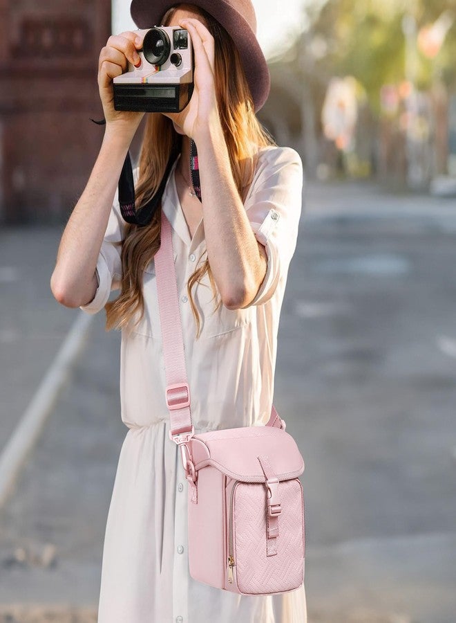 Prokva Camera Sling Bag Compatible with Polaroid Now 2nd Generation I-Type, Now+ 2nd Gen I-Type, Now, Now+, OneStep Instant Camera, Camera Crossbody Bag with Adjustable Strap, Pink(Empty Bag) - Image 5
