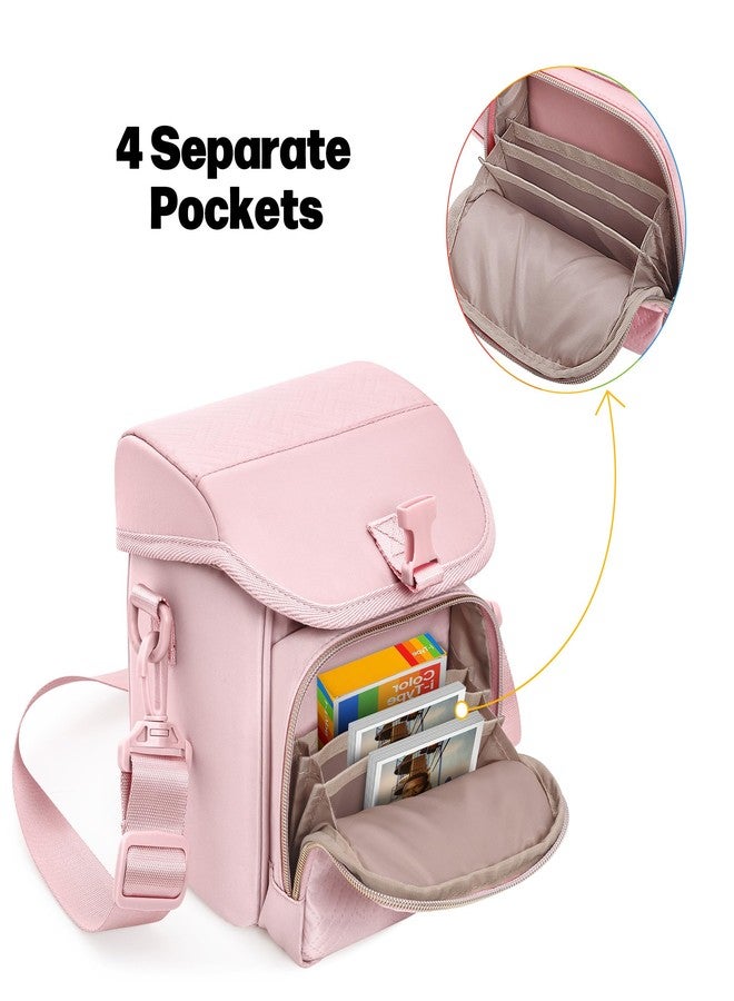 Prokva Camera Sling Bag Compatible with Polaroid Now 2nd Generation I-Type, Now+ 2nd Gen I-Type, Now, Now+, OneStep Instant Camera, Camera Crossbody Bag with Adjustable Strap, Pink(Empty Bag) - Image 2