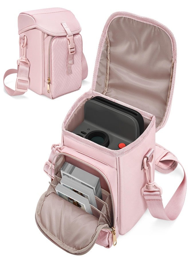Prokva Camera Sling Bag Compatible with Polaroid Now 2nd Generation I-Type, Now+ 2nd Gen I-Type, Now, Now+, OneStep Instant Camera, Camera Crossbody Bag with Adjustable Strap, Pink(Empty Bag) - Image 1