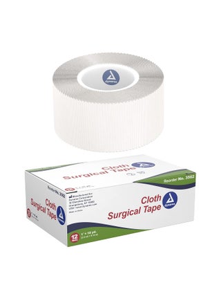 Dynarex Cloth Surgical Tape Durable SoftSmooth Silky Fabric LatexFree SelfSticking Tape Tearable Secure Adhesion White 1 x 10 yds 1 Box of 12 Rolls of Tape - pzsku/Z855004175DCF559F2B6EZ/45/1747233535/ba3c1b05-b624-44af-b40f-9f97c17efbb6