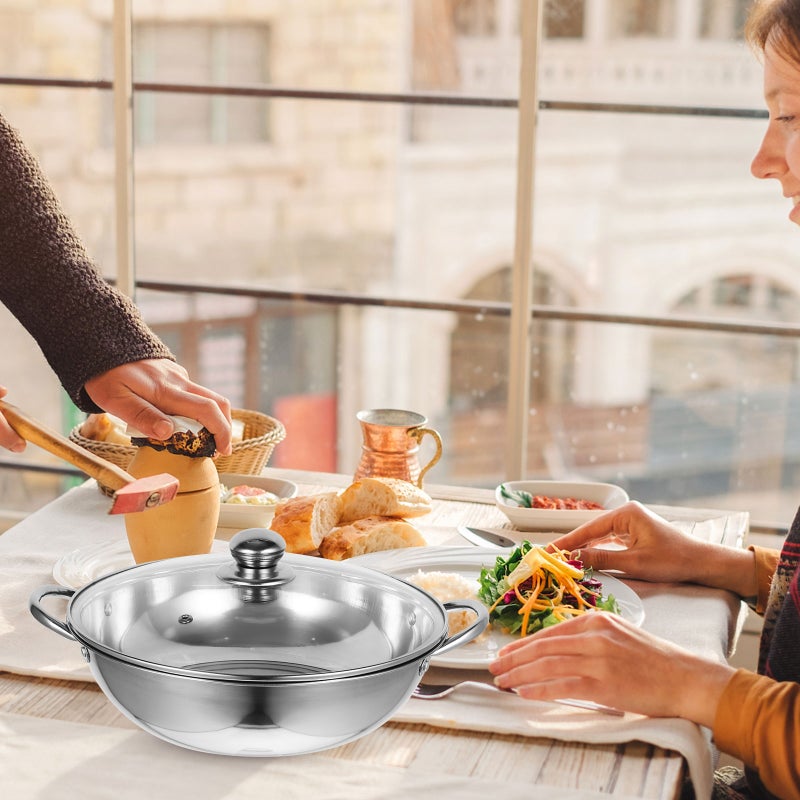 🍳 قدر من الفولاذ المقاوم للصدأ لتجمعات الحساء مع تصميم مقاوم للحروق وغطاء - Image 2