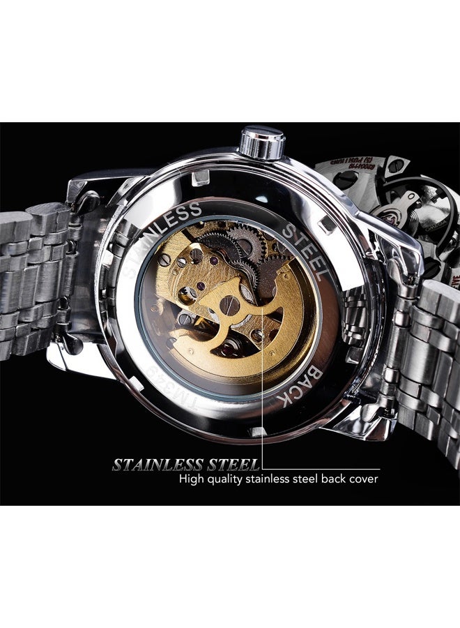 DUNISO Automatic Watch for Men，Luxury Automatic Machenical Watch,Stainless Steel Mechanical Wrist Watch,Daily Life Waterproof Design，Suitable for Daily Business Meetings and Gatherings - Image 5