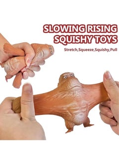 Realfrog 4 Pcs Squishy Monkey Decompress and Squeeze Stress Toy, Animal Styling Stress Relief Stretchy Toys, Stress Relief Squishy Monkey Toy, Elastic and Soft Fidget Toy, Gift for Children and Adults Birthday  - Image 5