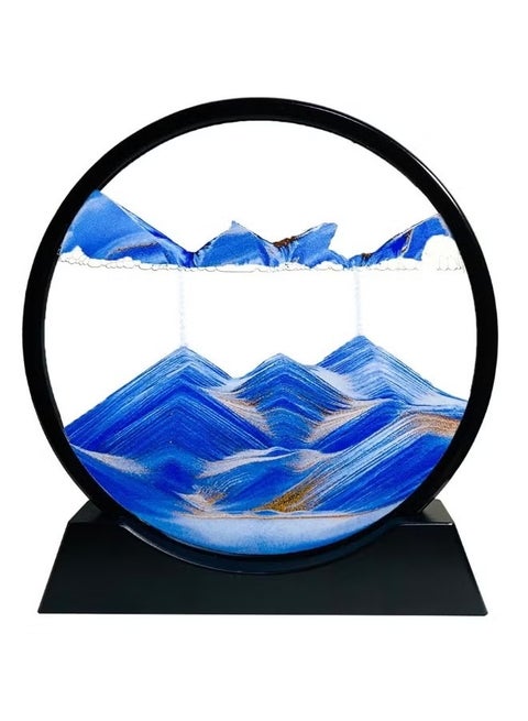 3D artwork by Animated Sands in the Depths of Salary, for practical home and office decor - Blue