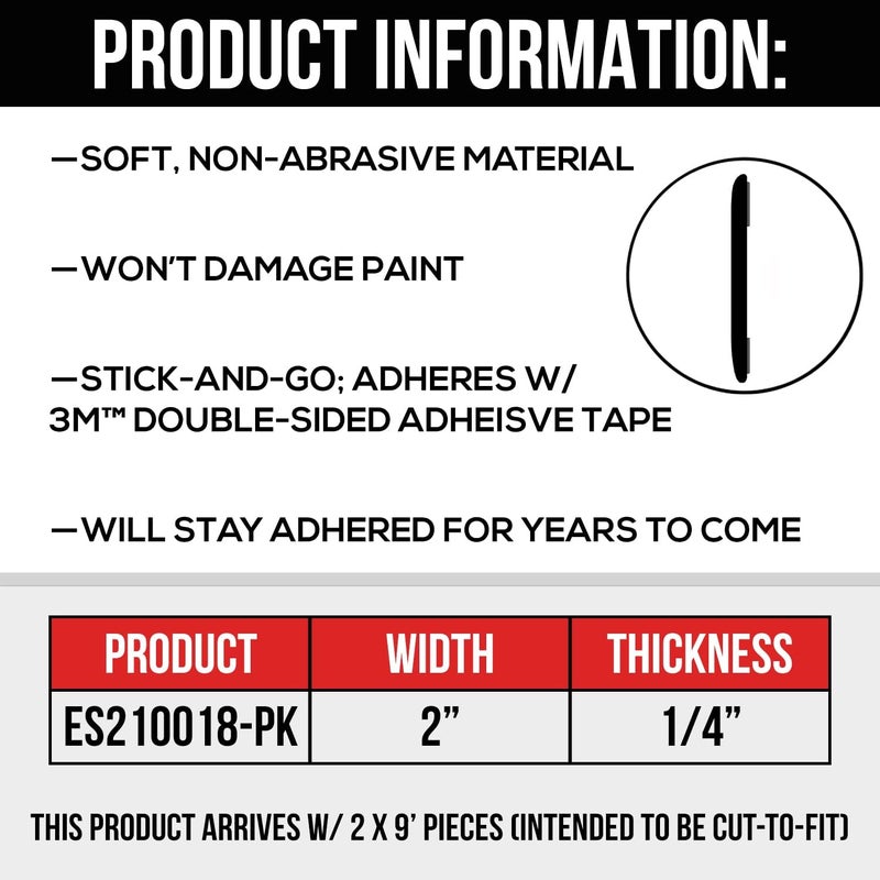 Dawn Enterprises Universal Fit European Style Matte Black Body Side Molding Trim - 18' Protection for Vehicles - Image 3