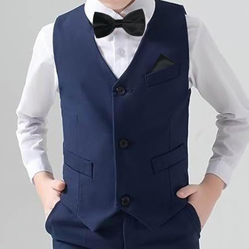RR DESIGN Essential Satin Bow tie for Boys (Black) 5-10 years - Image 3