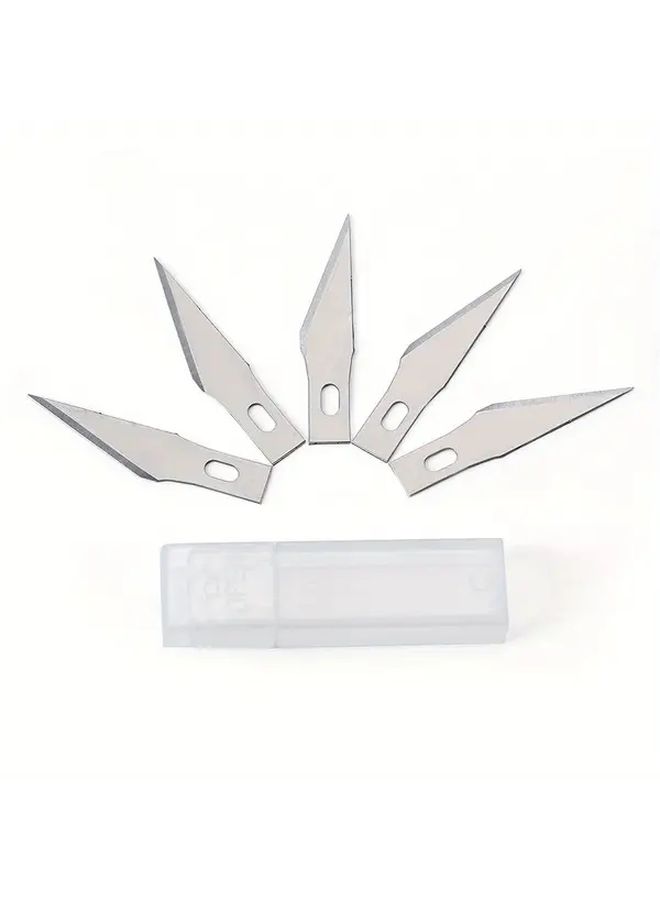 Non Slip Yellow Metal Craft Knife Set With 5 Blades For Phone PCB Repair - Image 3