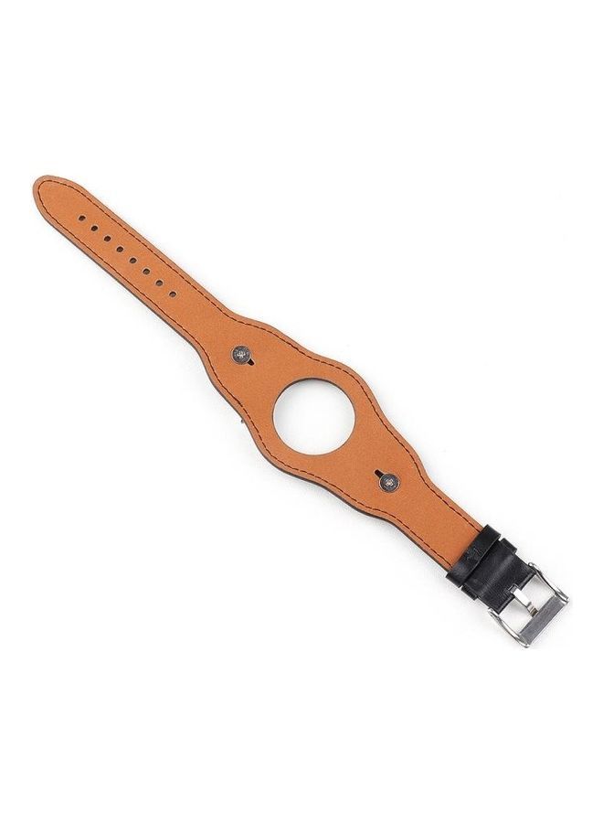 NIBEMINENT Leather Replacement Strap Watchband For Apple Watch Series 7/6/SE/5/4/3/2/1 41/40/38mm Black - Image 3