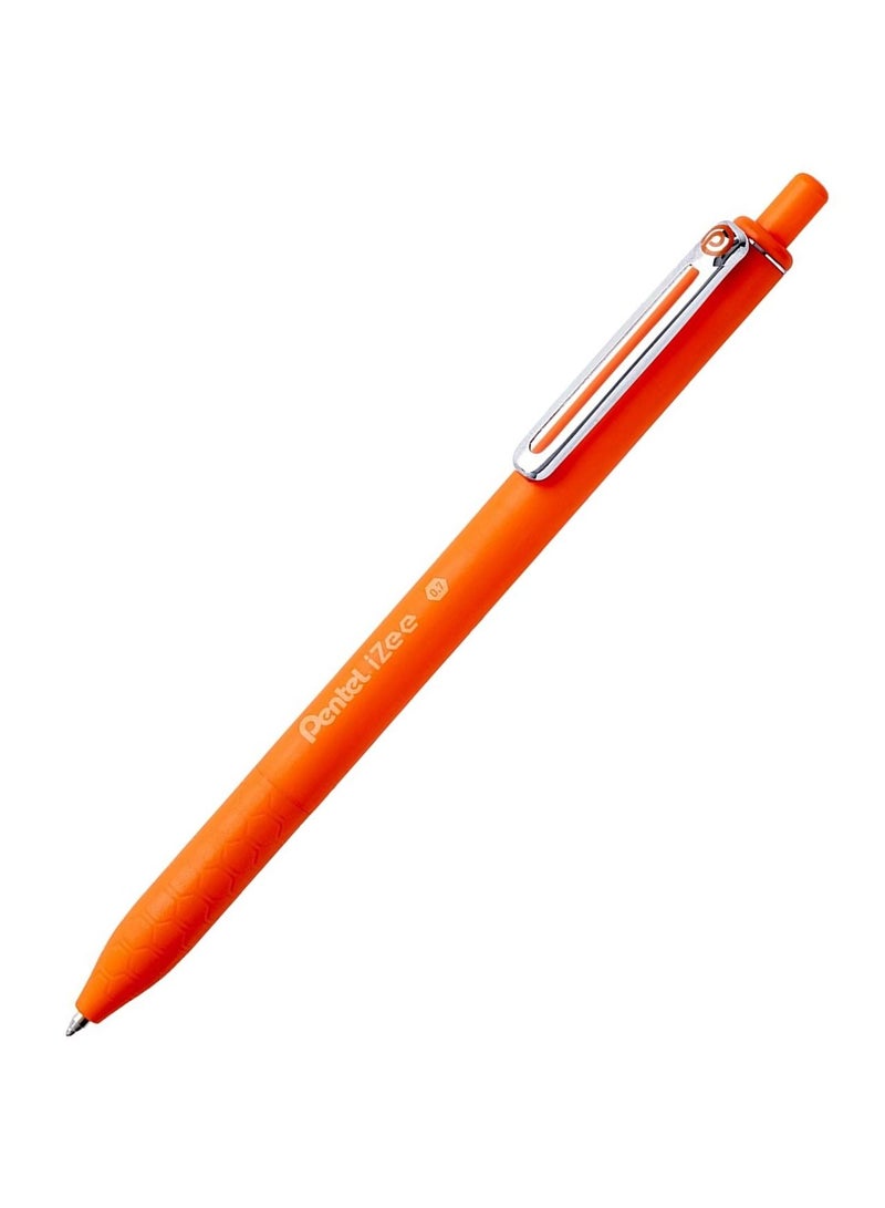Pentel 12-Piece Izee Retractable Ballpoint Pen 0.7mm Tip Orange Ink - Image 2