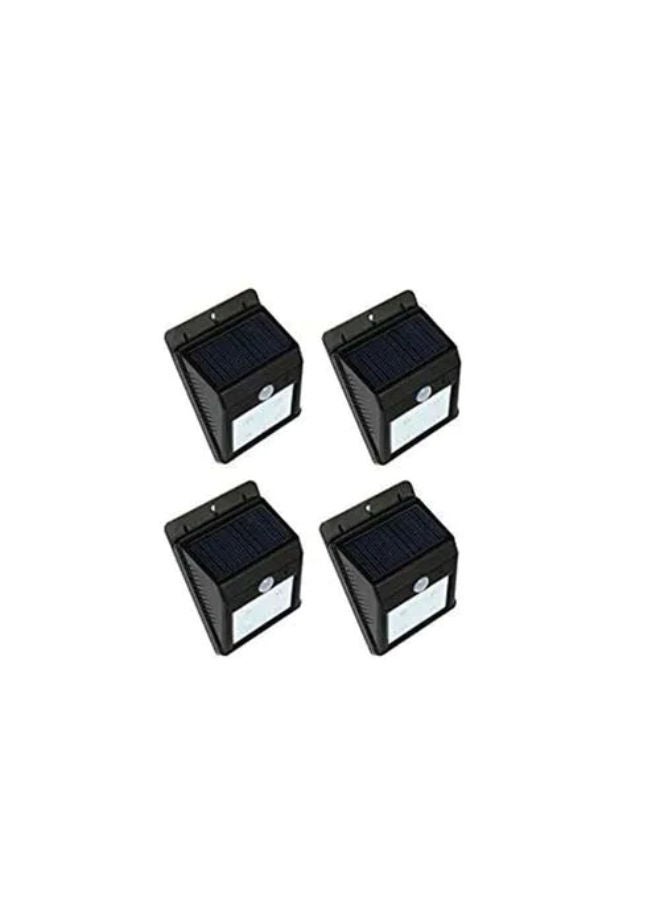 SHOPI 4-Piece Solar Motion Light White, night sensor light 11x11centimeter  - Image 1