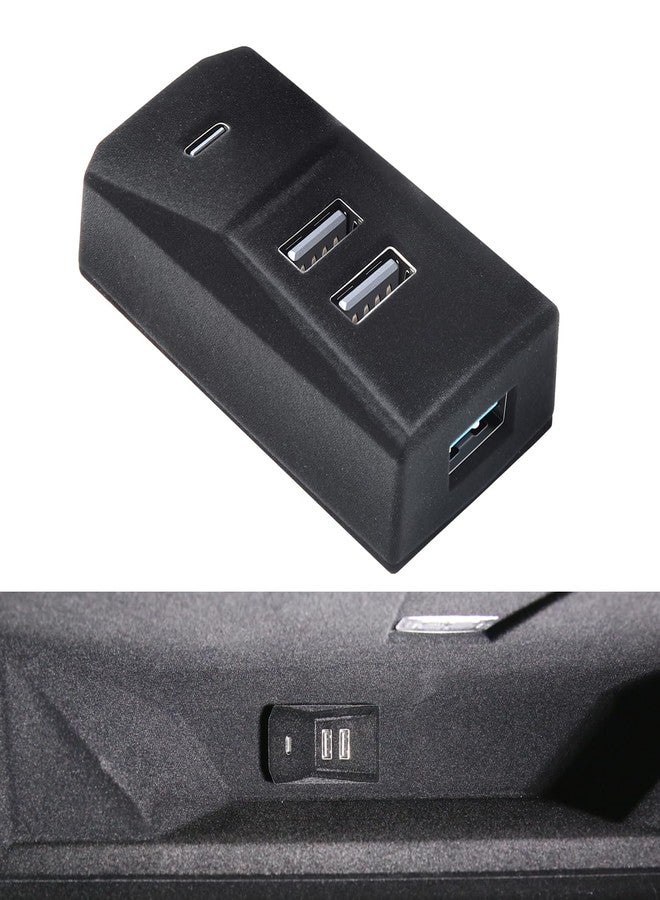 Arcoche USB Hub for Tesla Glove Box - 4-Port Docking Station Model 3 Highland 2024 2025 Cybertruck, Model Y Juniper 2025 2026 Seamlessly Transfer dashcam footage, Flash-Drive Data, Games and Music - Image 1