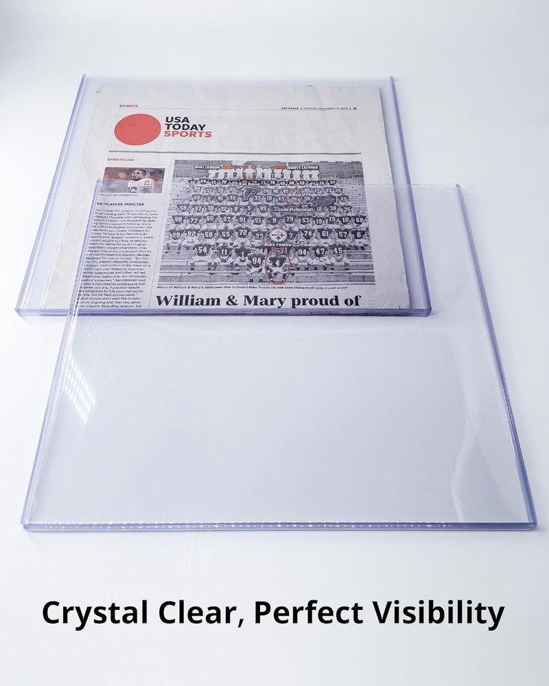 LEEFLIT Newspaper Toploader Holder - 7mm Thick Hard Plastic Top Loaders, 13 x 11, 5 Count - Image 5