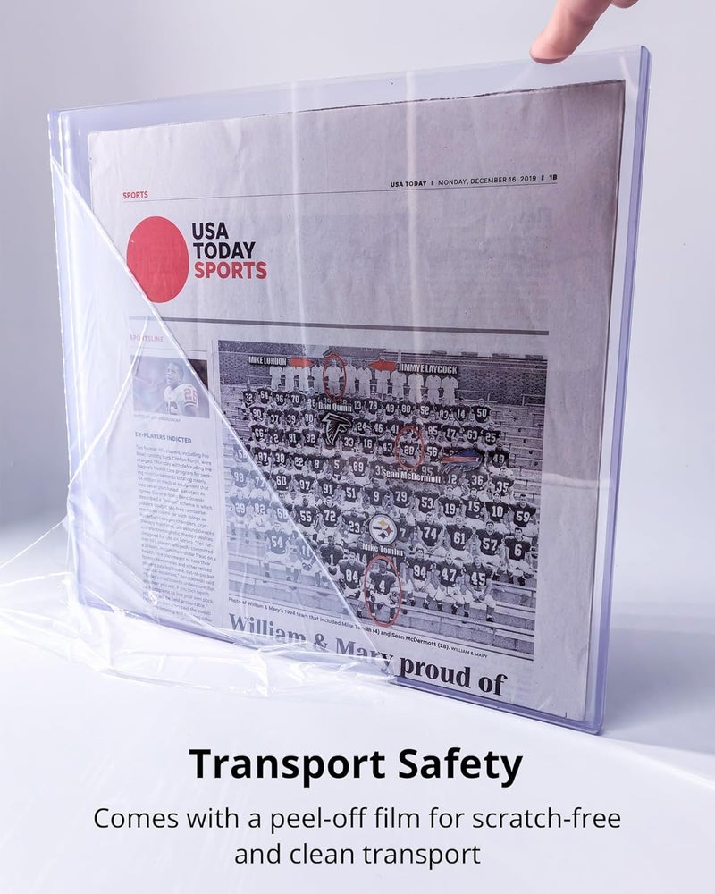 LEEFLIT Newspaper Toploader Holder - 7mm Thick Hard Plastic Top Loaders, 13 x 11, 5 Count - Image 4