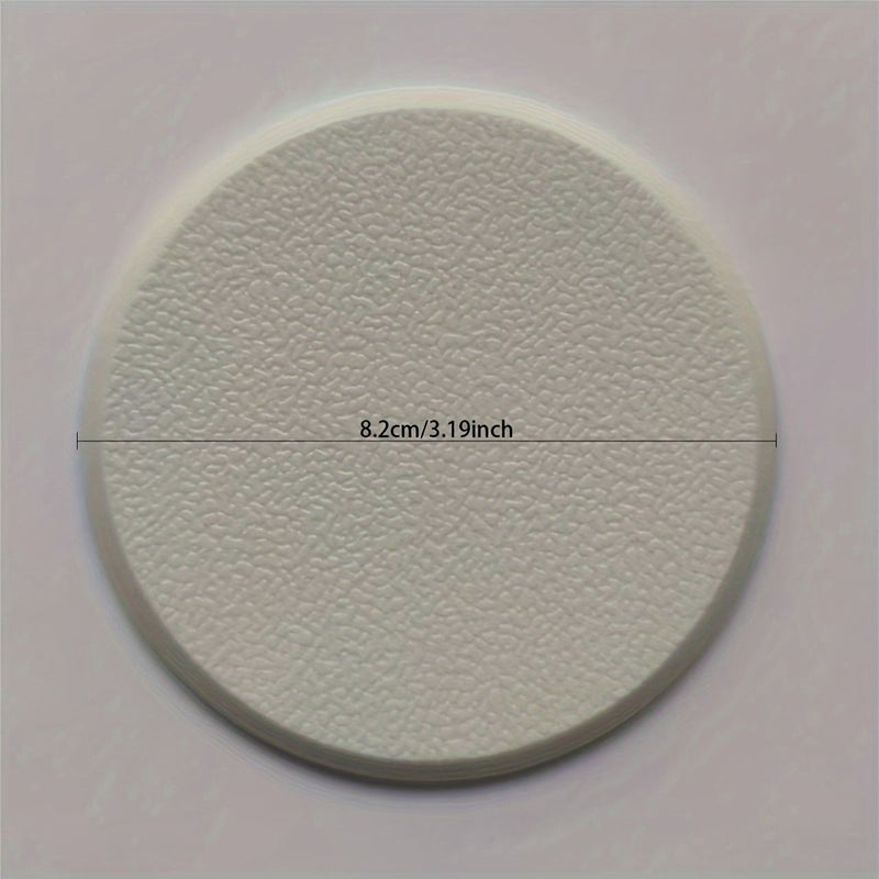 White Self Adhesive Wall Mounted Door Stop Cushion Sound Dampening Protector - Image 3