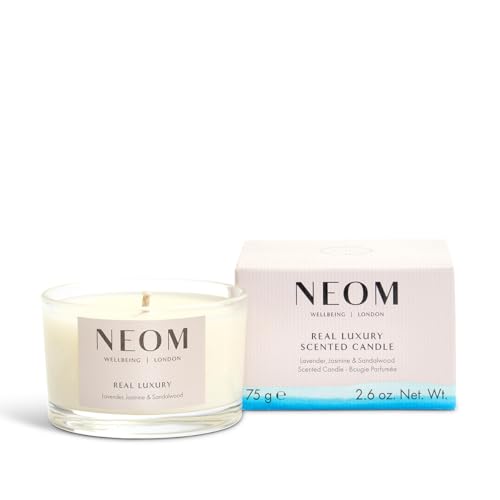 NEOM - Candle, Travel Size | Lavender, Jasmine & Rosewood | Scented Candles for On-The-Go | Luxury Aromatherapy Candles | Essential Oil Candle | Tranquil & Relax | Signature De-Stress Scent - Image 1