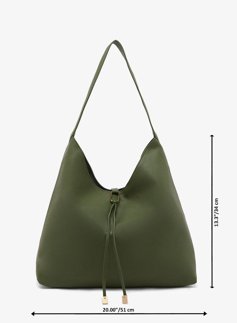 Glamorous GREEN Casual Faux Suede Tote Bag for Women | Best Price UAE