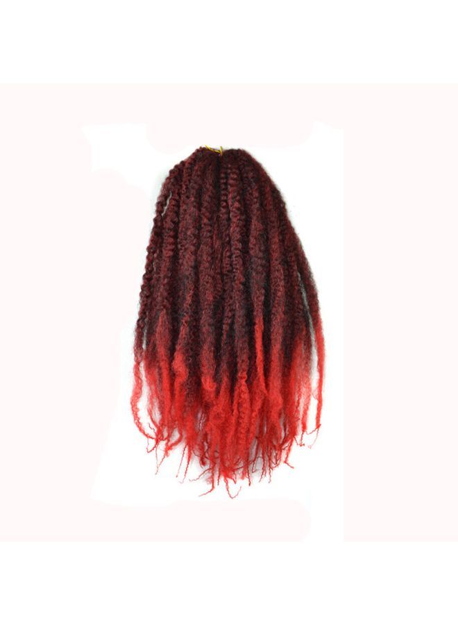 NIBEMINENT Synthetic Gradient Twist Crochet Braids Wig Red 20x20x3cm - Image 3