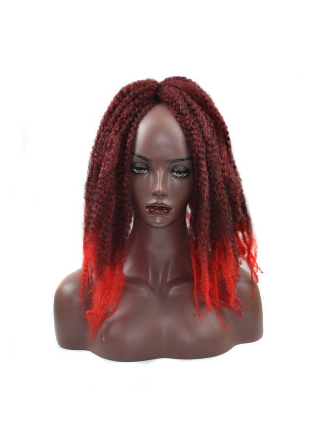 NIBEMINENT Synthetic Gradient Twist Crochet Braids Wig Red 20x20x3cm - Image 5