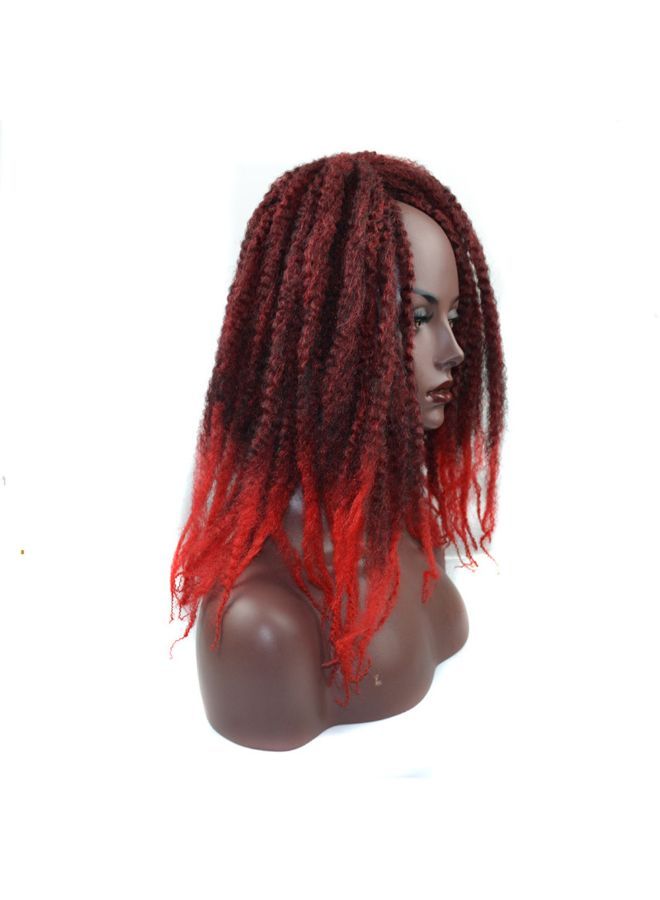 NIBEMINENT Synthetic Gradient Twist Crochet Braids Wig Red 20x20x3cm - Image 4