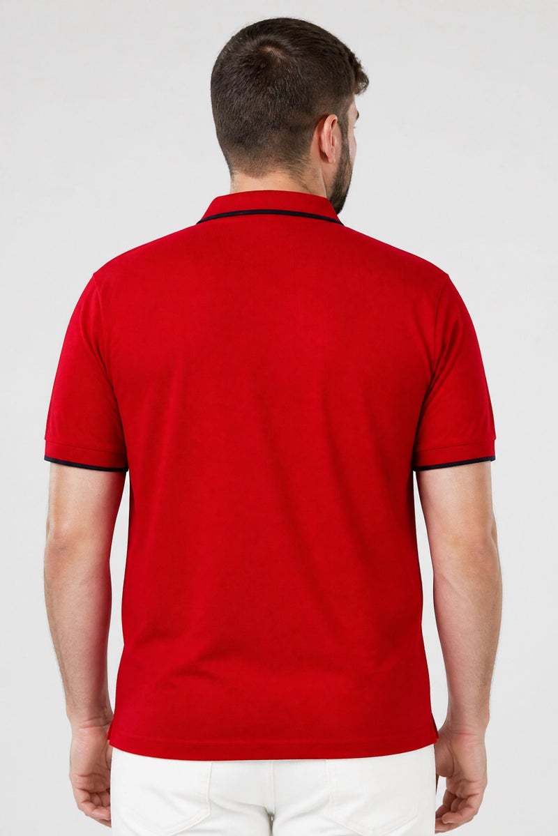 La Martina Men Regular Fit Embroidered Logo Long Sleeve Polo Shirt, Red - Image 5
