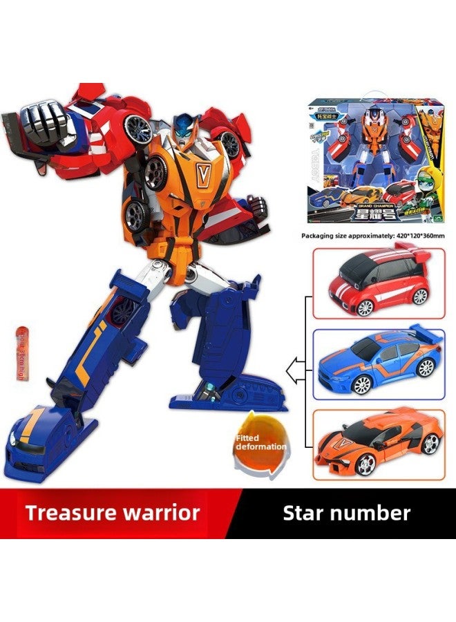 لعبة Topo Warrior Galaxy Detective Sonic Thunder Skyshatter Fortitude God Of War Star Wars King Liuhe Body Deformation Boy Toy - اللون: 7637 Xingyao (ثلاثية) - Image 1