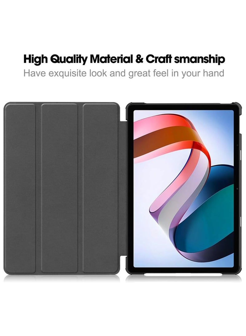 عام حافظة تابلت متوافقة مع حافظة شاومي ريدمي باد سي 11 بوصة 2023 حافظة ذكية ثلاثية الطي ، حافظة ظهر صلبة للكمبيوتر الشخصي حافظة رفيعة زوايا مشاهدة متعددة حامل مع حافظة وسادة نوم للاستيقاظ التلقائي - Image 2