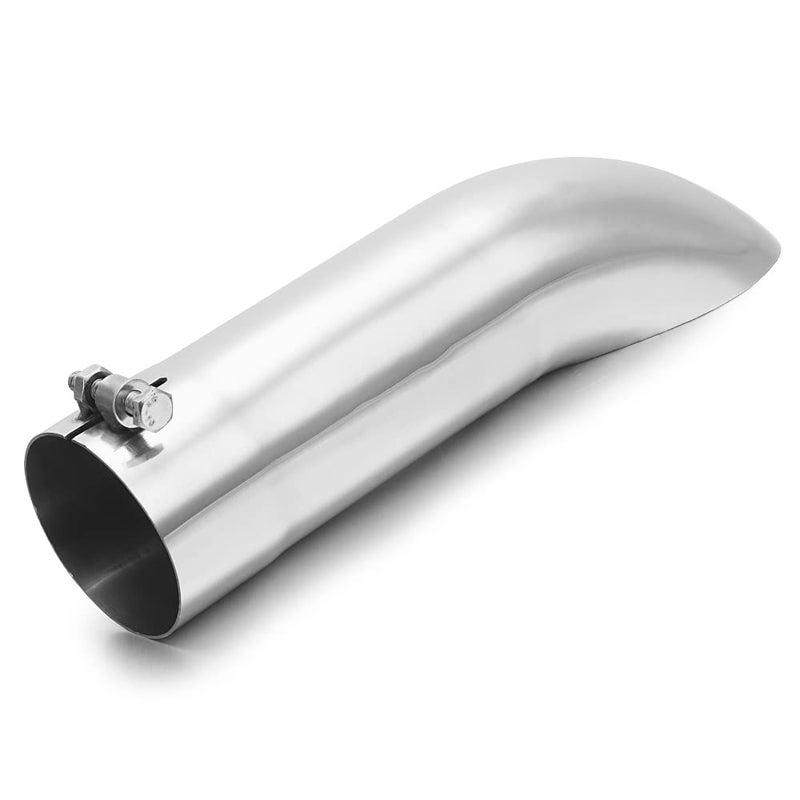 AKARCK Turn Down Exhaust Tip 3 Inlet Polished Tailpipe Tip with 3 Inlet Outlet 12 Overall Length Stainless Steel Structure for High Temperature Resistance