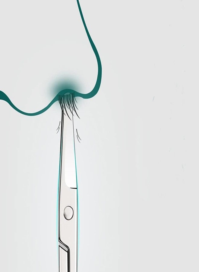 Doberyl Stainless Steel Small Scissors for Eyebrows & Eyelashes, for Beard Trimming & Moustache, Baby Nose & Facial Hair Scissors. (Combo of Curved & Round tip) - Image 4